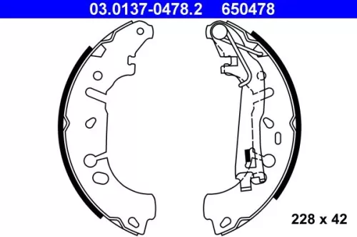 Brake Shoe Set ATE 03.0137-0478.2)